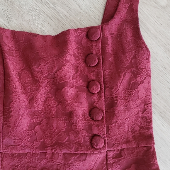Urban Outfitters Dresses & Skirts - Floral Embossed Red Dress